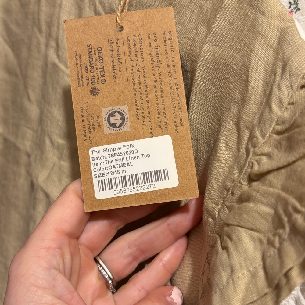 NWT TSF Frill linen top - Picture 5 of 6